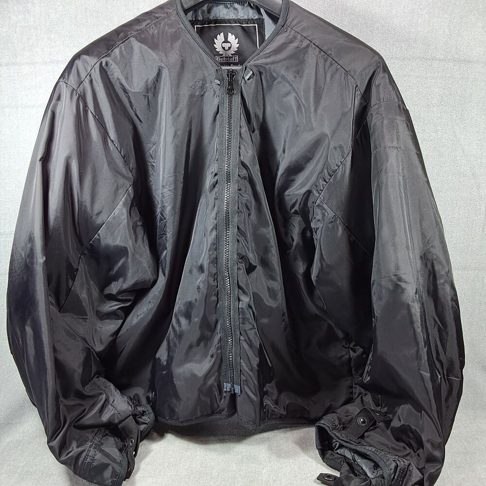 Belstaff Mens XL Jacket Inner Liner Black Full Zip Pockets EUC Motorcycle Bikes